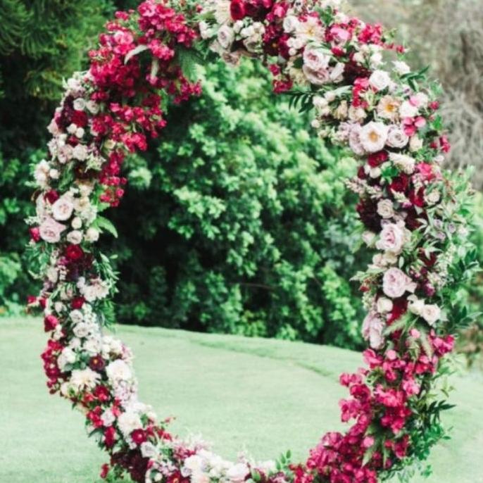 ring backdroop double besi dekorasi