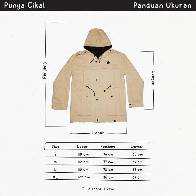 JAKET PARKA IWAN FALS (Hitam/Cream)