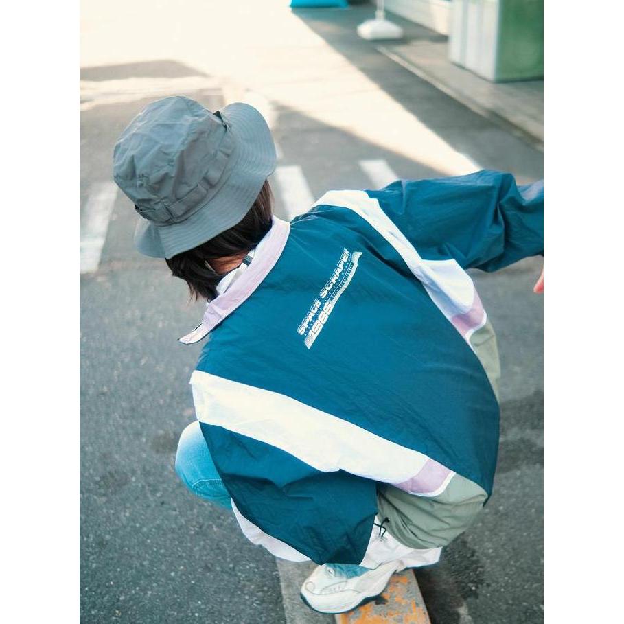 TSUKUBA 1986 NYLON VINTAGE OVERSIZE WINDBREAKER / JAKET JAPAN NILON RETRO COLORBLOCK