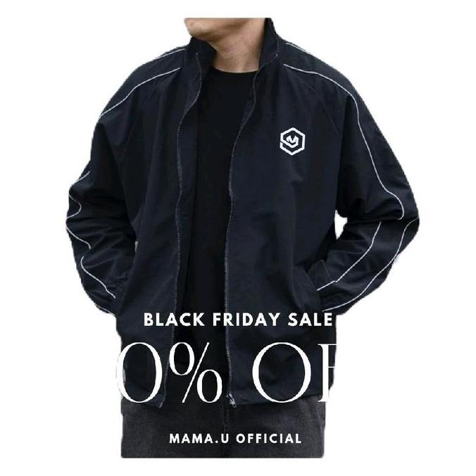Mama.U tracktop jaket motor Reflecktife Pria Wanita Wateroof track jacket sporty atletis oversize Tr