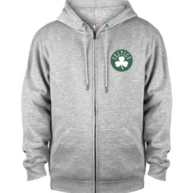BOSTON CELTICS NBA AUTHENTIC COTTON FULL ZIP FLEECE HOODIE