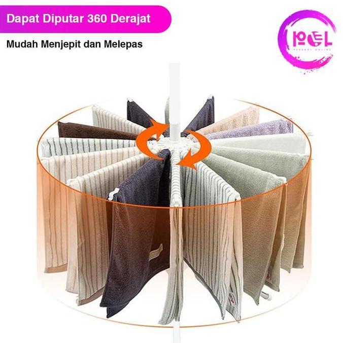 [POL] COD Jemuran Baju Menara Plastik | Jemuran Bayi | Jemuran Lipat | Gantungan Baju | Hanger Menar