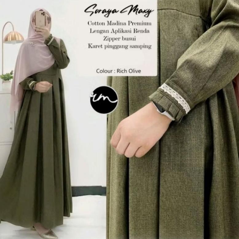 GAMIS KATUN MADINAH SORAYA MAXY GAMIS SYAR,I LEBARAN 2026
