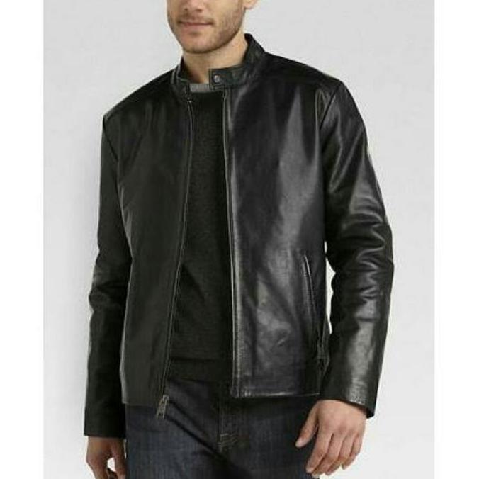 jeket kulit asli domba casual