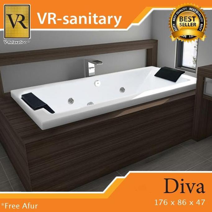 VR BATHTUB LONG DIVA + WHIRLPOOL JACUZZI