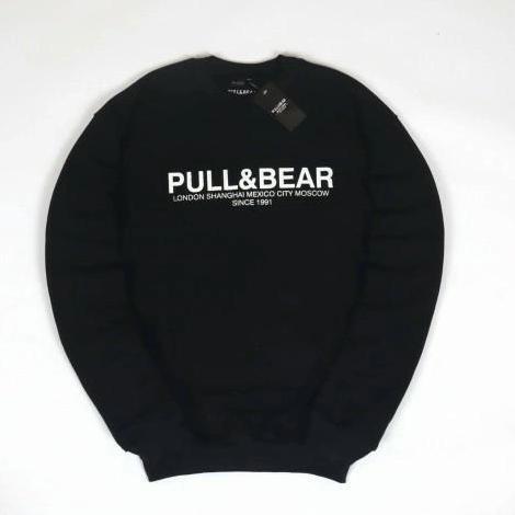 Crewneck Pull And Bear Orinal Black & Red