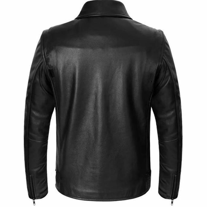 jaket kulit asli pria berkerah/jaket kulit asli domba Garut