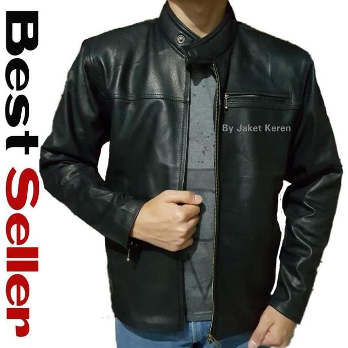 Jaket Kulit Pria Motor Asli Garut Super Joss Slim Fit Terbaru Jk-76