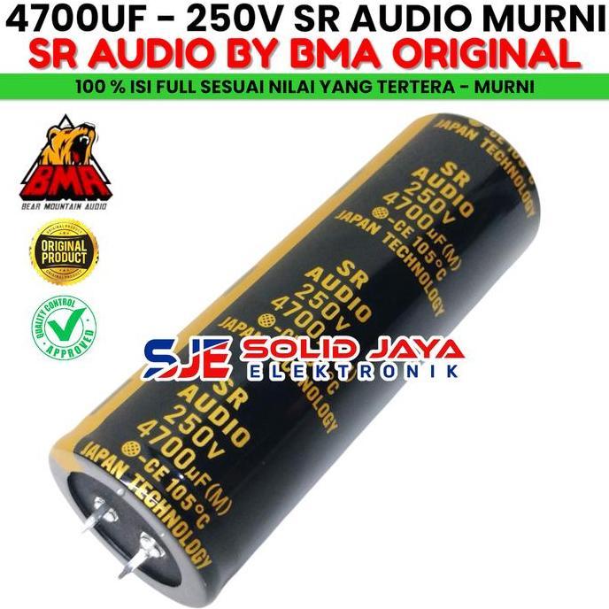 CAPASITOR ELKO 4700 UF 250 V SR AUDIO BMA MURNI ASLI ELCO SR AUDIO 4700UF 250V ELKO CAPASITOR KAPASI