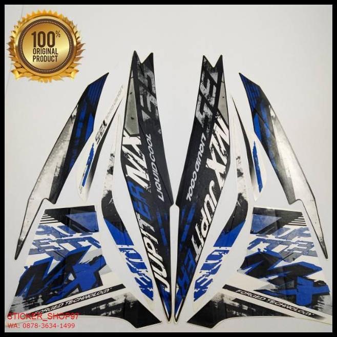 TERMURAH (ORI)  STRIPING  YAMAHA JUPITER MX NEW 135 2014 HITAM PUTIH BIRU 