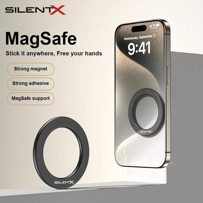 SilentX Snaphold Wall Sticker Magnetic Ring Phone Holder HP Magsafe
