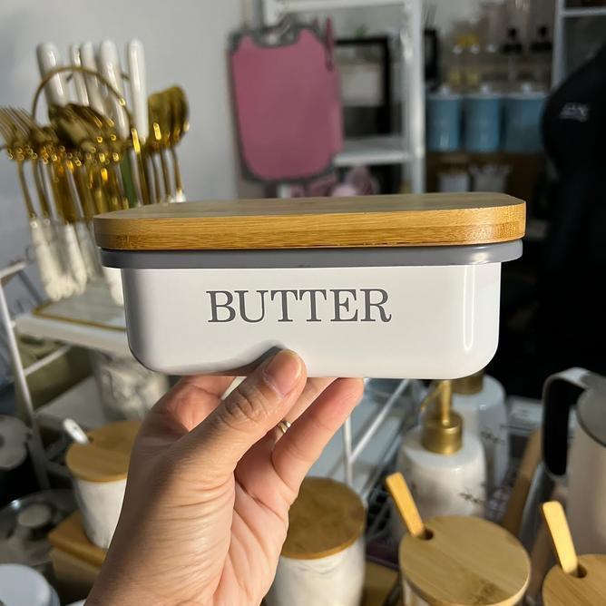 Wadah Mentega Keramik Butter Toples Mentega Wadah Butter