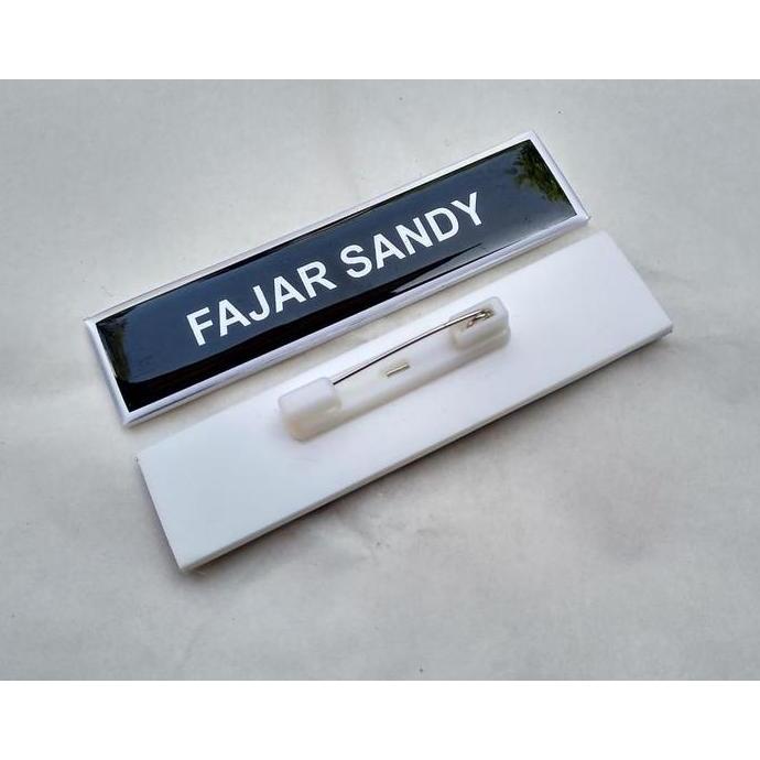 Paket Lengkap Nametag / Pin Nama ASN PNS / Pin Korpri FR Digital - Akrilik & Kuningan name tag paski