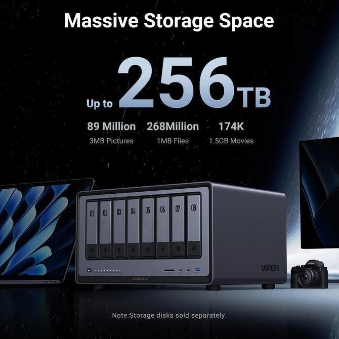 UGREEN NAS DXP8800 PLUS - STORAGE NAS SERVER NASYNC - 8 BAY NAS SERVER ORIGINAL DAN TERPERCAYA