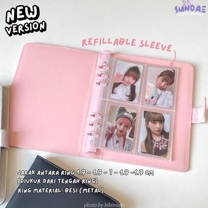 Sundae - A5 Binder Leather Case / Binder Album Photocard PC Pastel