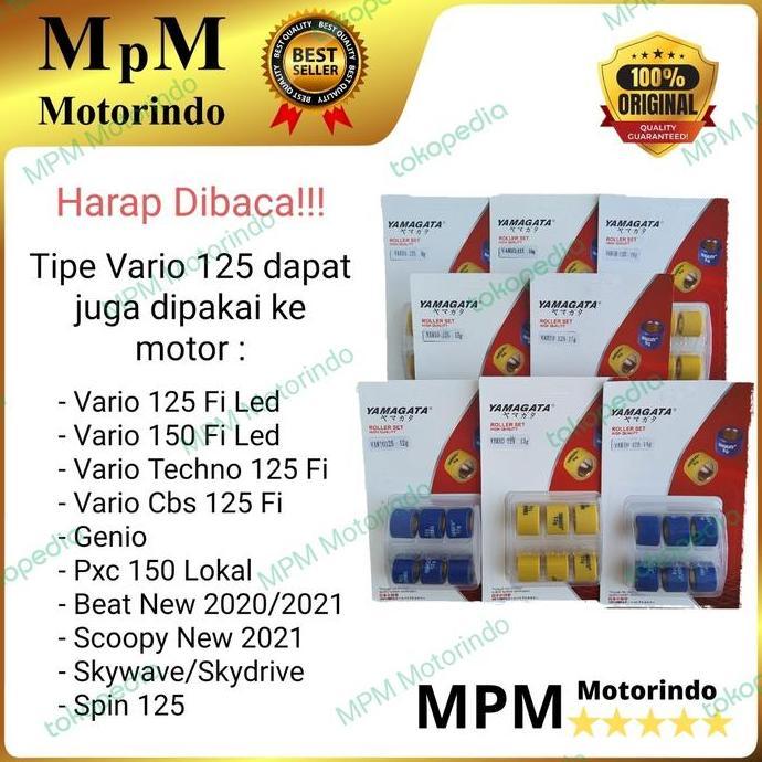 NEW Roller Racing Vario 125 150 Fi Led 9-10-11-12-13-14-15gr gram Yamagata