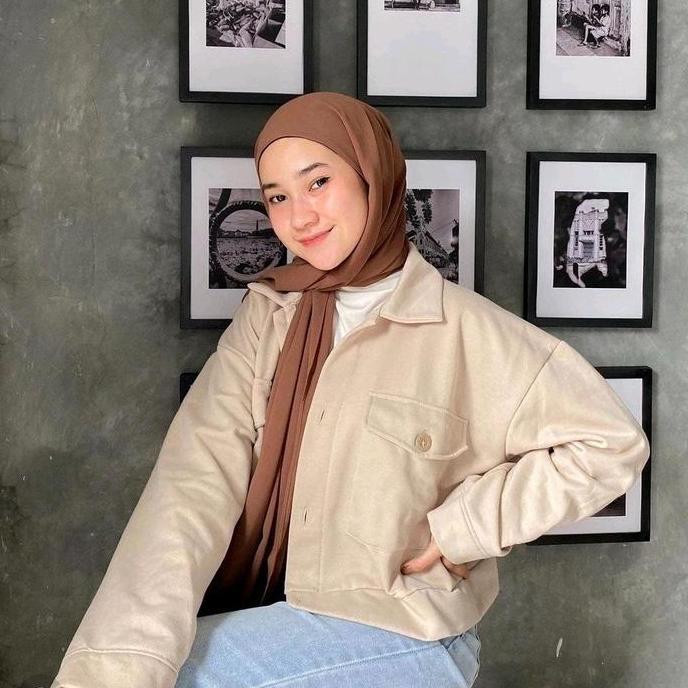 FREE ONGKIR JAKET WANITA OLIN BUTTON GAYA CASUAL KOREA OUTER LENGAN PANJANG
