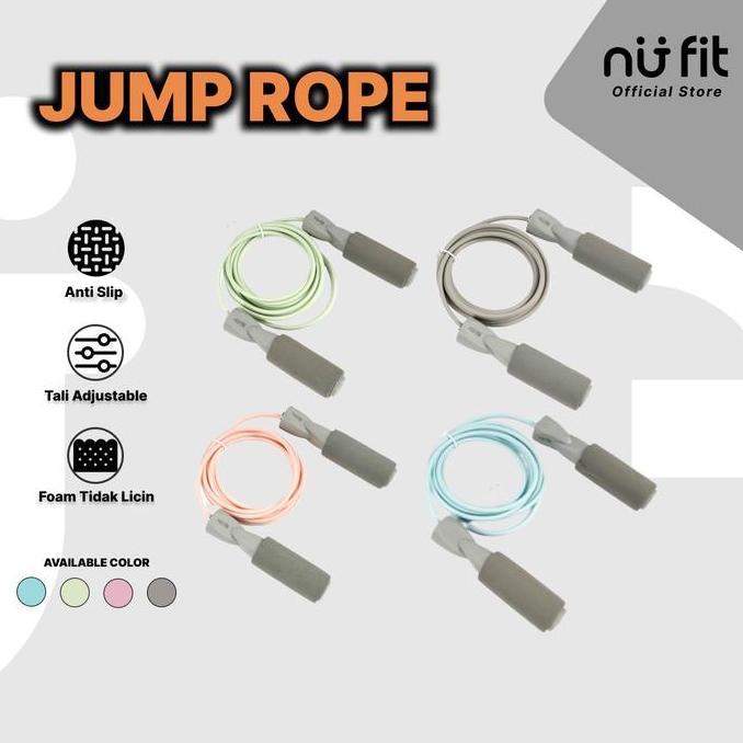 NU - FIT  - Tali Skipping - Skipping Premium - Skipping jump - Lompat Tali  - Foam Jump Rope - Skipp