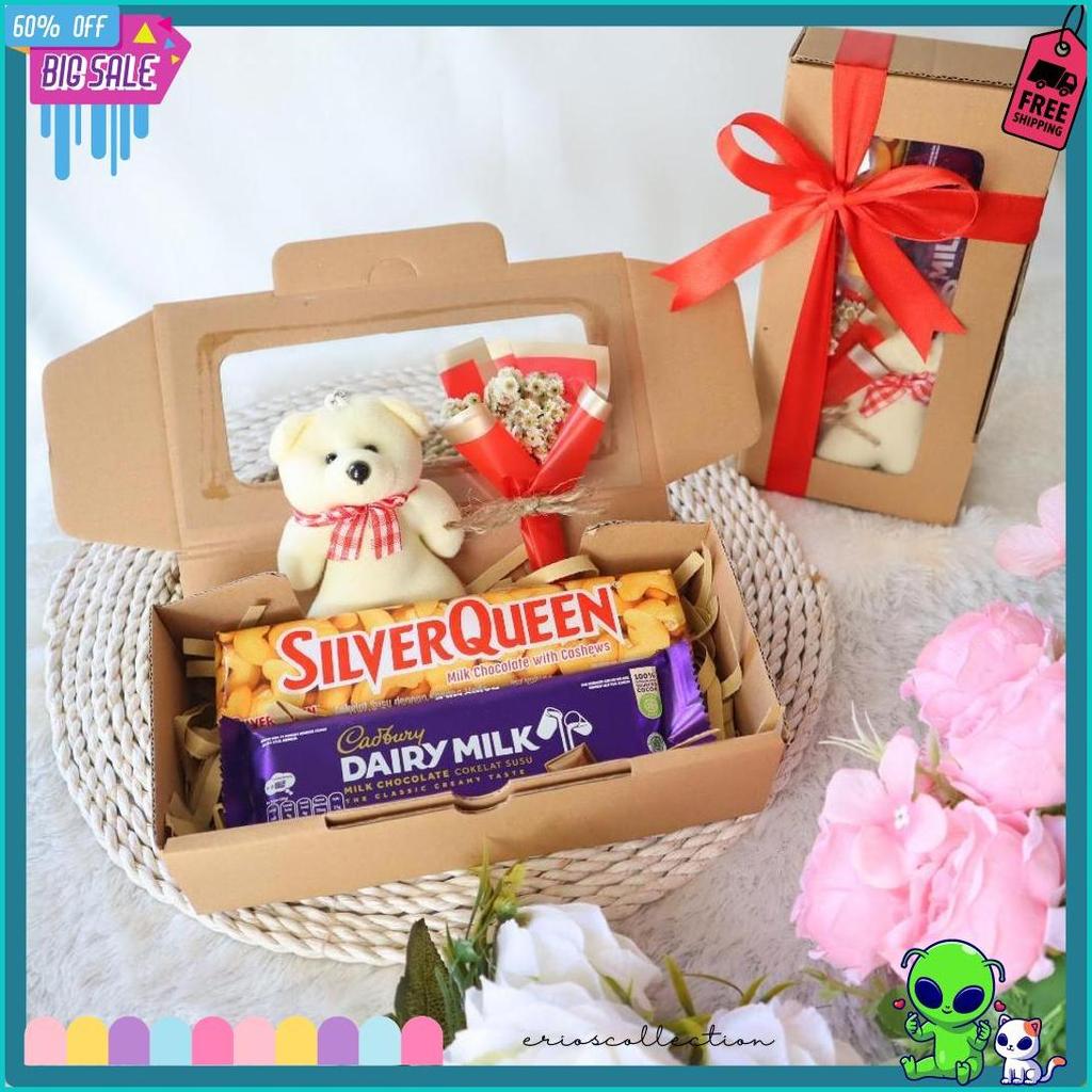 Mini Hampers Coklat | Souvenir Valentine | Kado Wisuda Sempro | Hadiah Snack Cowok Cewek