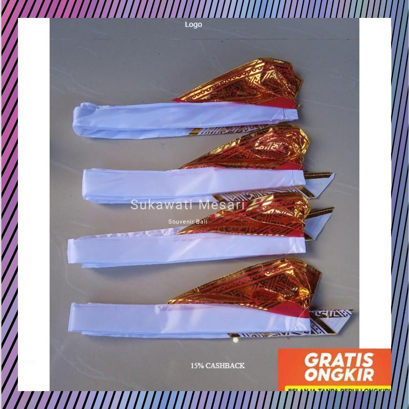 Udeng Ikat Lembaran Merah Putih HUT RI Kemerdekaan Karnaval Souvenir Bali Unik - 2025 COD Termurah T
