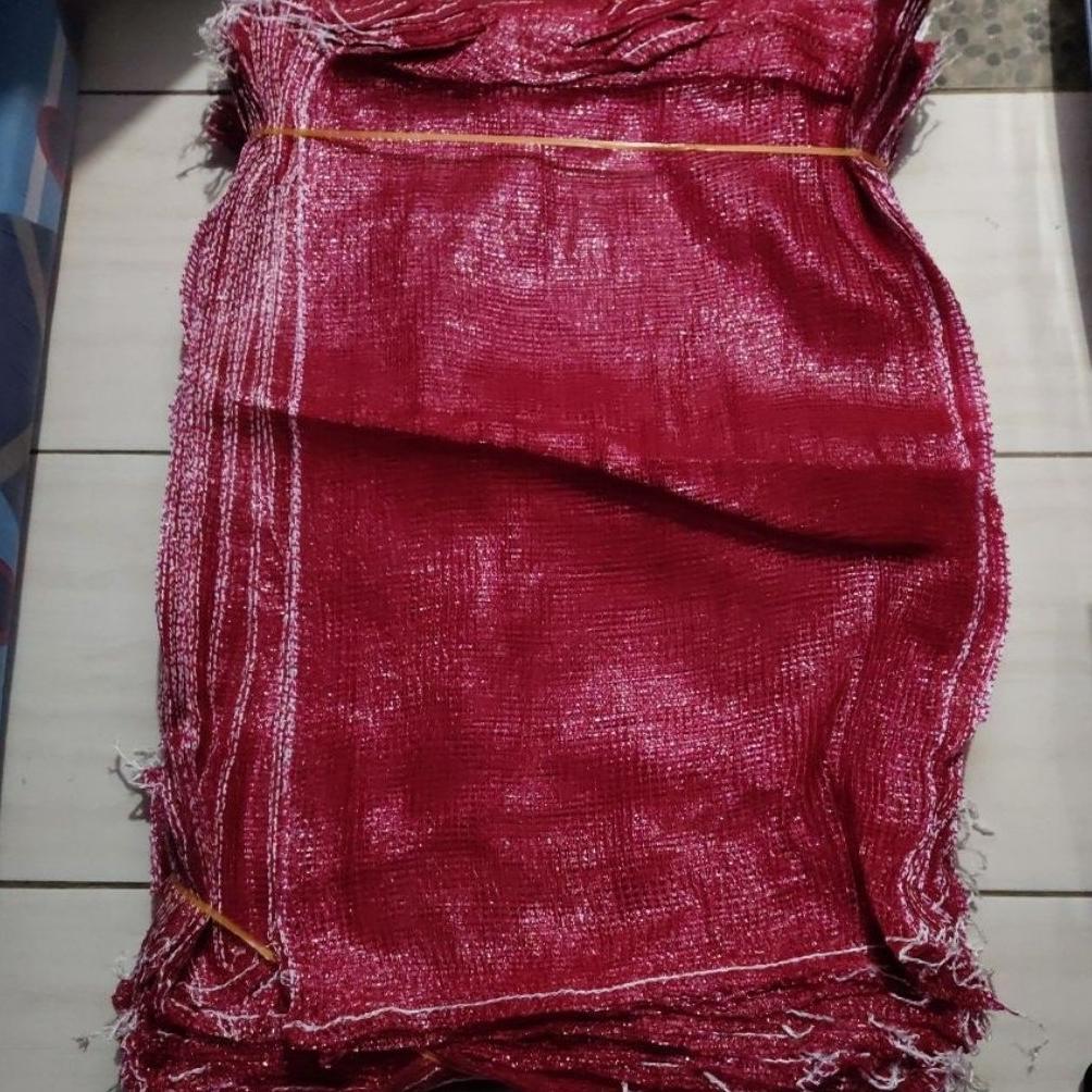 karung plastik waring merah ukuran 60x100 isi(20pcs)
