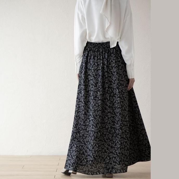 Lavanya Skirt by Aska Label - Rok wanita flowy motif bunga dan pinggang karet