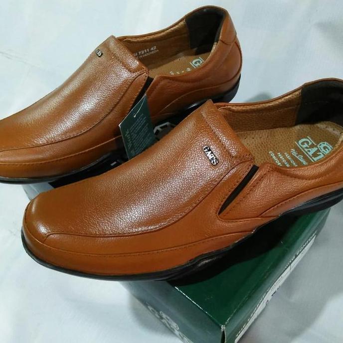 Sepatu kulit Gats GI 7211 Tan/ Sepatu kerja pria orinal