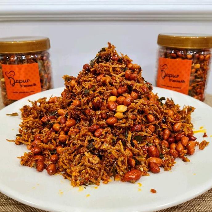 Teri Kacang Balado 1kg by Dapur Ummih dengan Campuran Cabai Merah, Cabai Rawit, Bawang Merah, Bawang