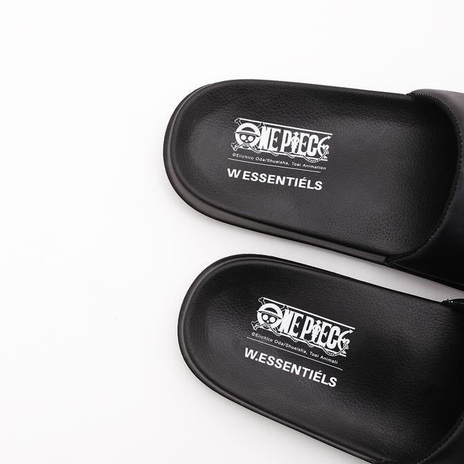 W.Essentiels x One Piece Sun God Slides Noir Black