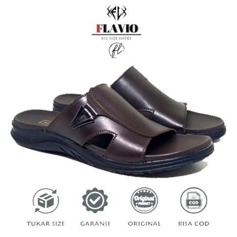 Sandal Casual Formal Pria Kulit Asli 100% ORINAL AC 0.4 | Ukuran Besar & Kecil 39-48 | Sendal Selop 