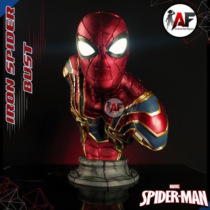 Statue Action Figure Avengers Spiderman Iron Spider , Iron Man MK50,Thanos ,Venom Bust Design