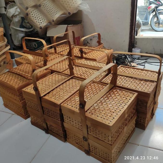 rantang bambu kotak susun 2