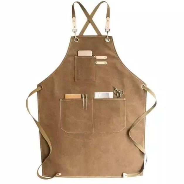 Heyhero Brown Apron Premium / Apron Barista / Apron Catering