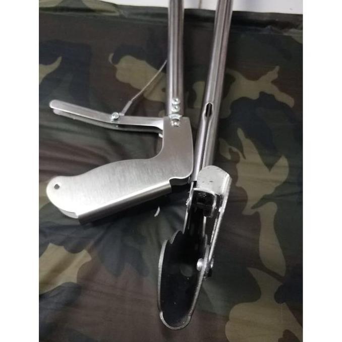 70cm stik tongkat penjepit penangkap ular reptil anti karat stainless