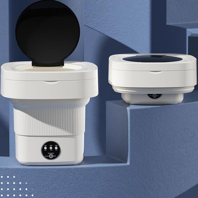 Mesin Cuci Baju Pakaian Mini Portable Lipat Folding Washing Machine 8L