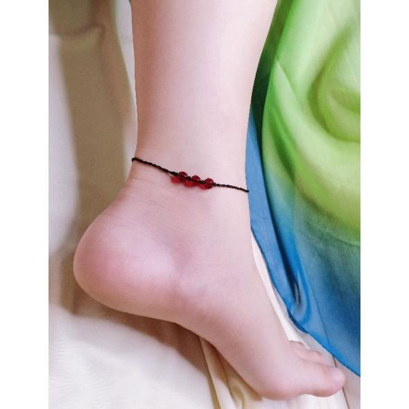 PROMO` Gelang kaki Mini Simple Modis Tali Nylon/ Tali Giok.