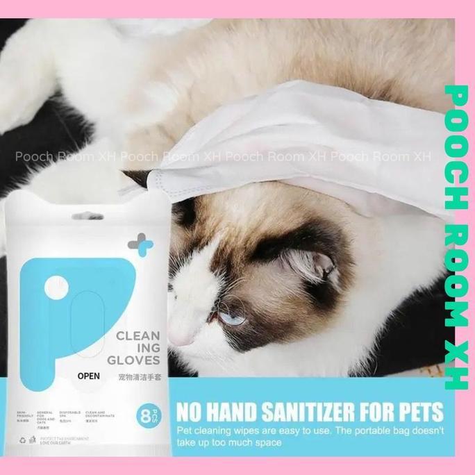 Pet Cleaning Gloves for Body Wipes/ Pet Gloves / Glove Grooming Hewan
