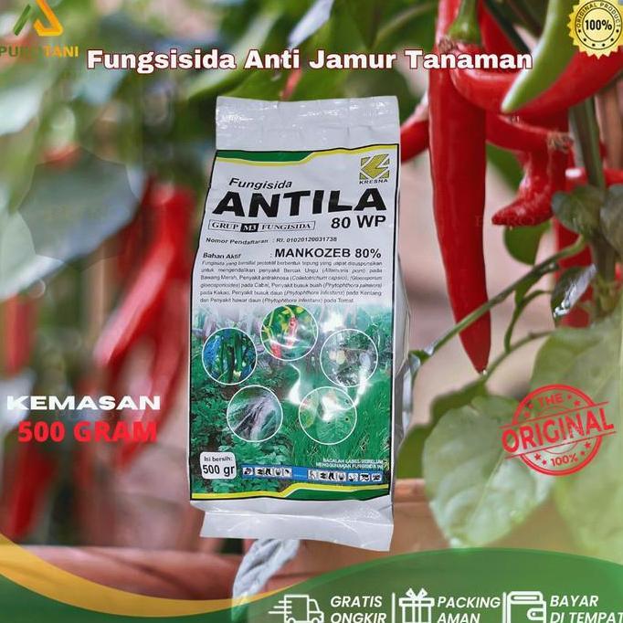 Fungisida Antila 80Wp  500Gr Antila 1Kg Mancozeb 80 Wp Obat Jamur Kontak Protektif Kresna