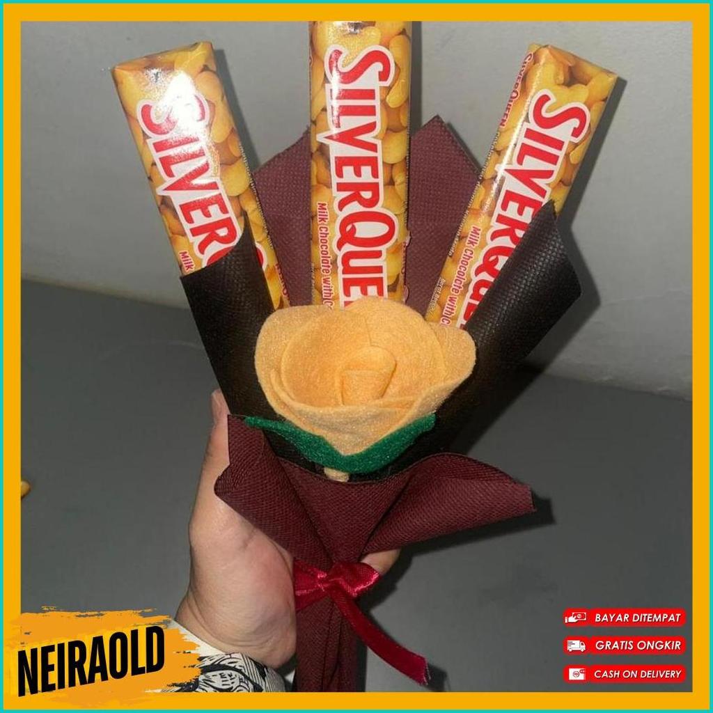 Buket Coklat Silverqueen / Buket Wisuda Murah / Buket Kado Ulang Tahun / Buket Perpisahaan / Buket C