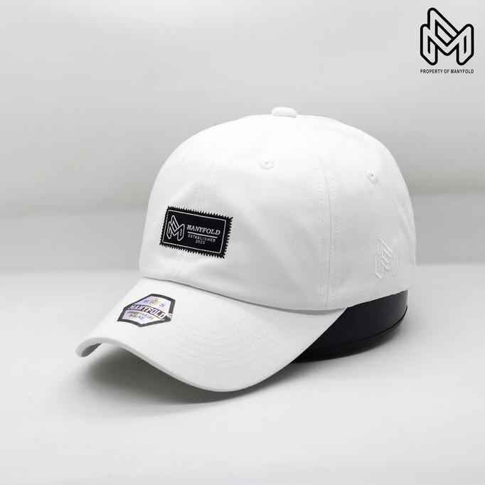 MANYFOLD - Topi Polo Caps Putih aplikasi