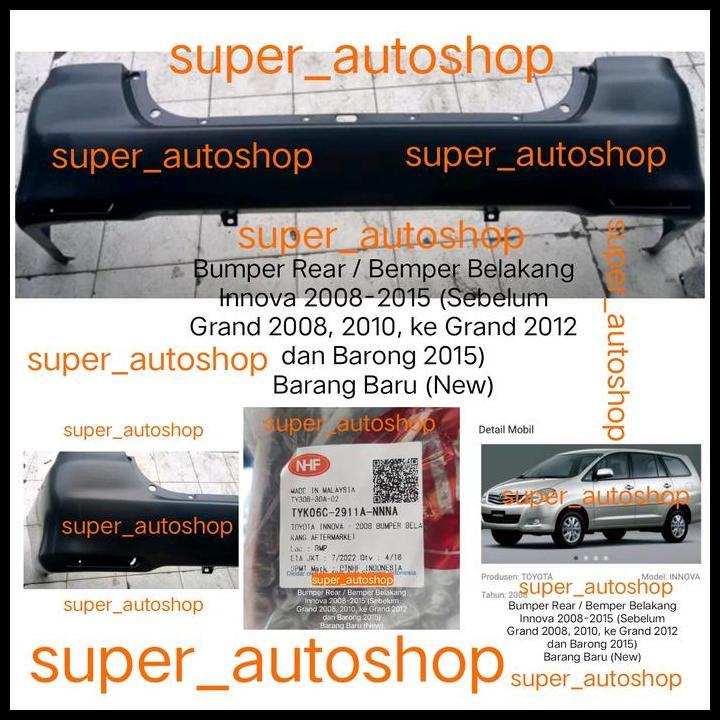TERBARU BUMPER REAR BEMPER BELAKANG INNOVA 2008-2015 BARANG BARU NEW 