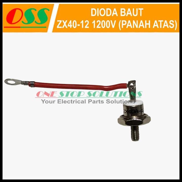 TERLARIS DIODA BAUT ZX40-12 ZX 40-12 40A 1200V MERAH HITAM PANAH ATAS BAWAH 