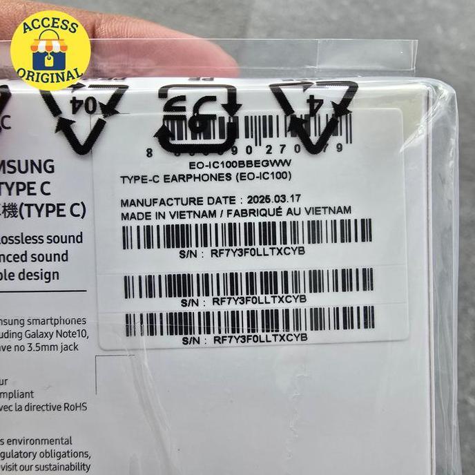 Handsfree Headset AKG Samsung S25 S25 Plus S25 Ultra S25 Edge Earphone Type C Original Terlaris