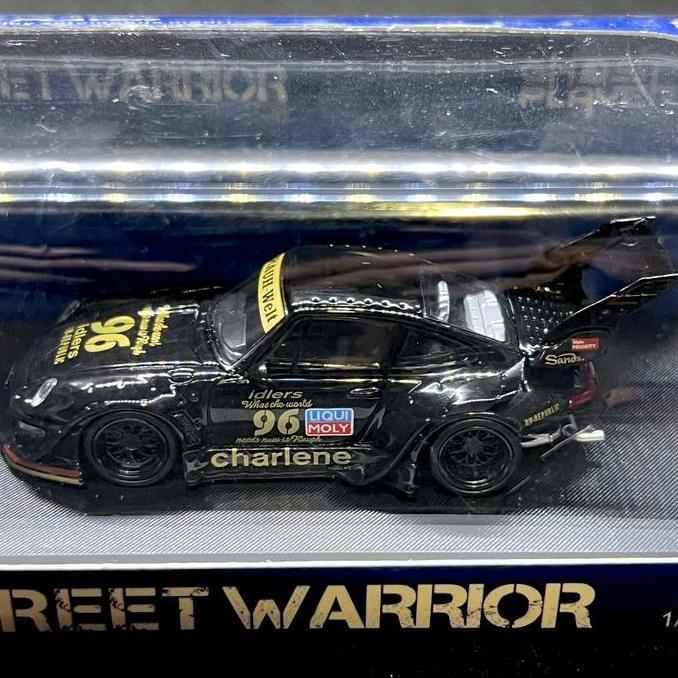Street Weapon Warrior 1:64 RWB Porsche 993 Charlene Black High GT Wing Spoiler Limited