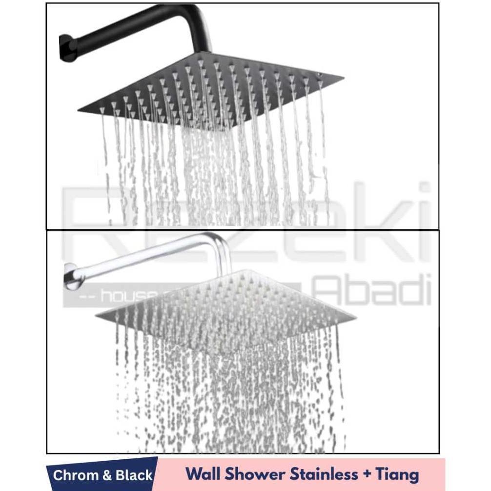 Wall Shower Tembok Kotak Stainless - Rain Shower Minimalis-ShowerTembok