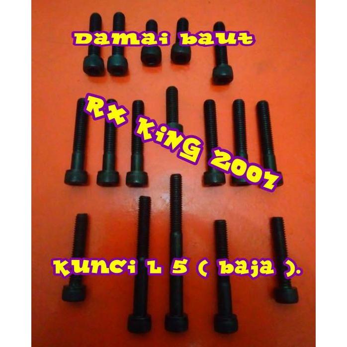 Baut Rxking Set Baut Blok Mesin Rx King L Baja Asli