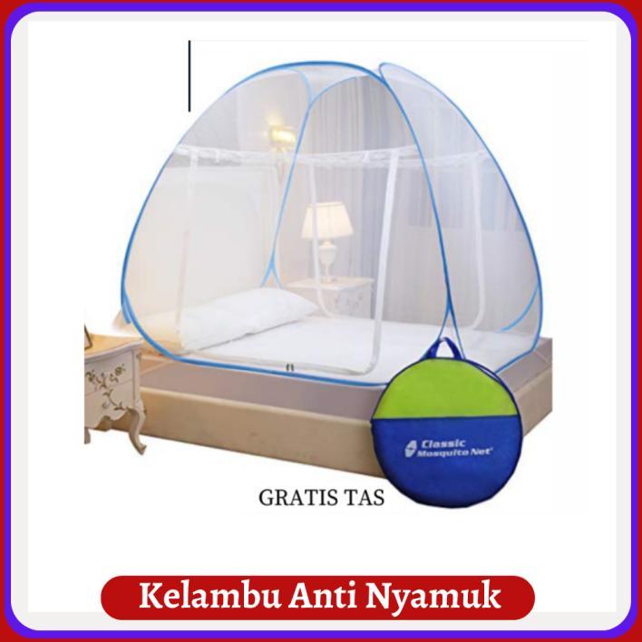 Kelambu Butterfly 100% Ori / Kelambu Tempat Tidur Dewasa Portable 2 Pintu Resleting Bawah Bolong/Kel