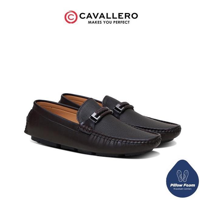 Sepatu Pria Casual Loafers casin Cavallero Saverio Dark Brown Flat Shoes