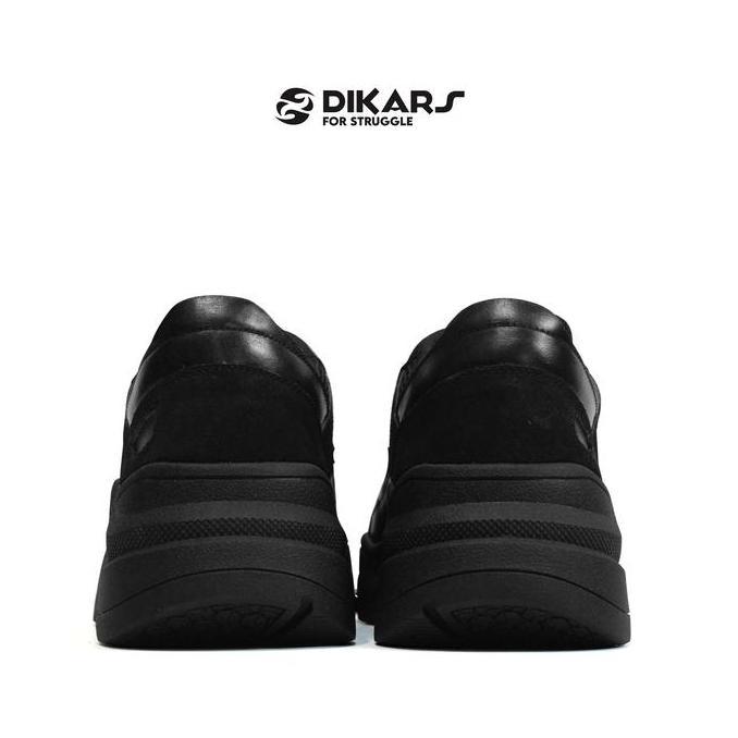 DIKARS - Bion Black Sneakers Sepatu Pria Kulit Asli Casual