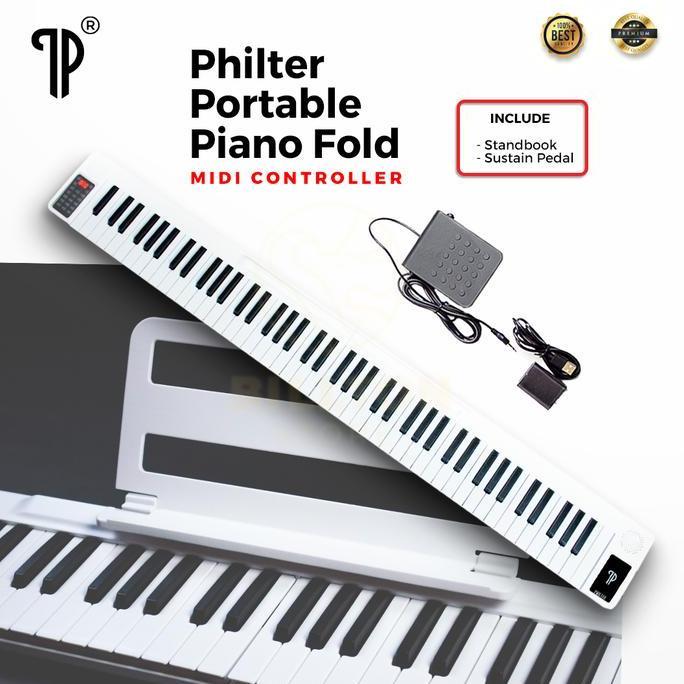 Keyboard Piano Lipat 88 Keys PHILTER ORIGINAL Portable Piano Digital Lipat 88 Nada Dewasa Aanak-anak